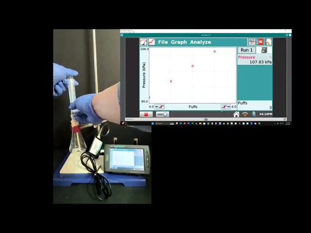 Pressure vs  Puffs VERNIER Experiment