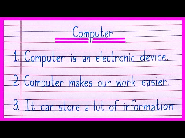 10 lines on Computer in english | Essay on Computer in english | Computer essay in english