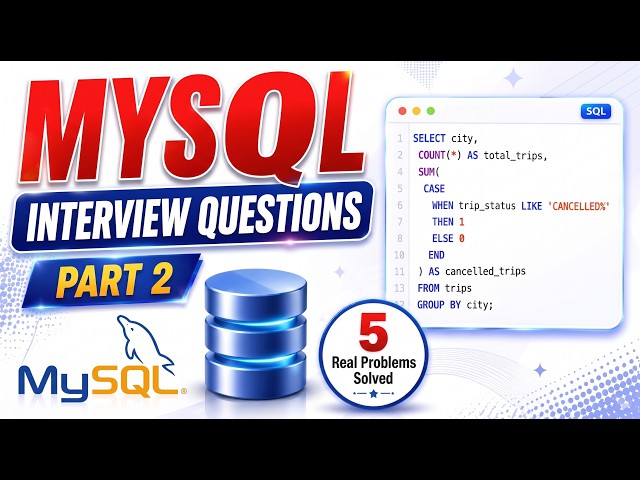 5 Advanced MySQL Interview Questions with Answers | Crack MySQL Interviews | Part 2 #mysql