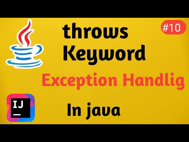 Throws keyword in Java | Exception Handling | Java Tutorial