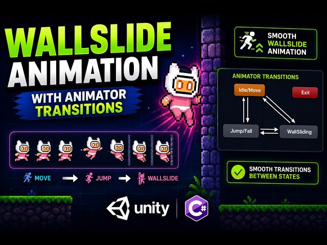 How to Create Wall Slide Animation in Unity2D || Bools & Variables