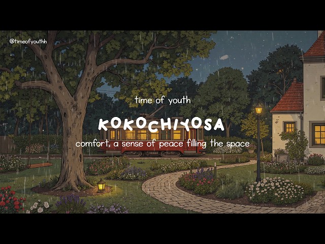 kokochiyosa: comfort, a sense of peace filling the space | peaceful evening piano