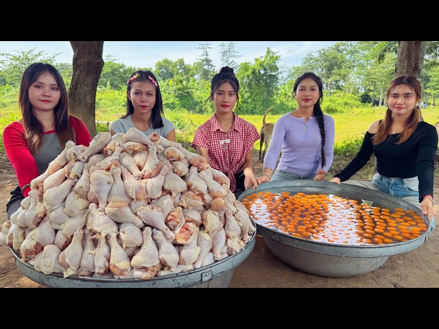 Amazing Crispy fried chicken drumsticks and egg fried rice recipe | Amazing video