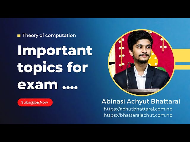 Lesson wise important question for Theory of computation for bsc csit bca bit|| By Achyut Bhattarai