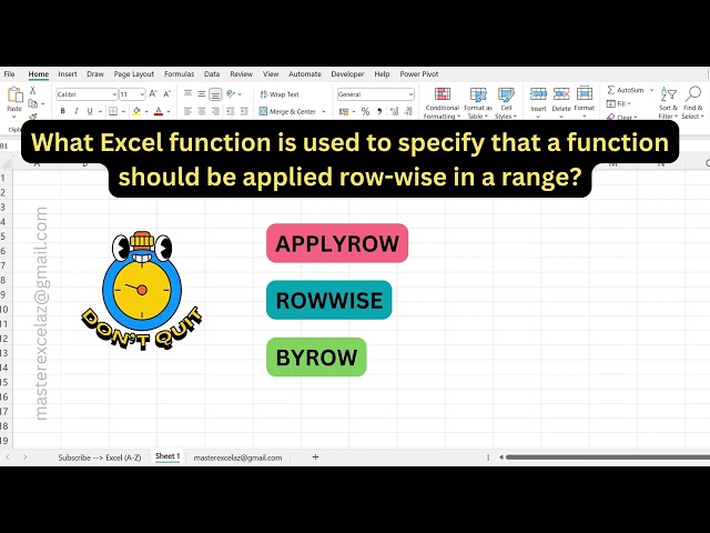 #252 - Excel formula question and answer