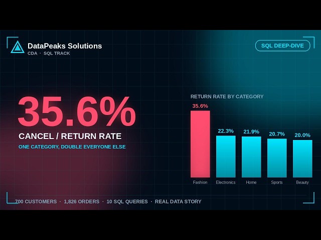 Why Does ONE Product Category Have DOUBLE the Return Rate? | SQL Case Study