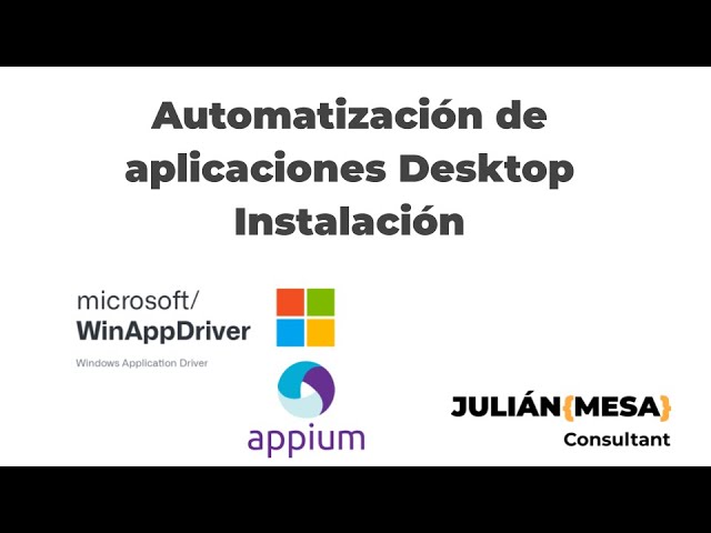 Automating Windows desktop applications using Appium in Spanish - Installation - Part 1