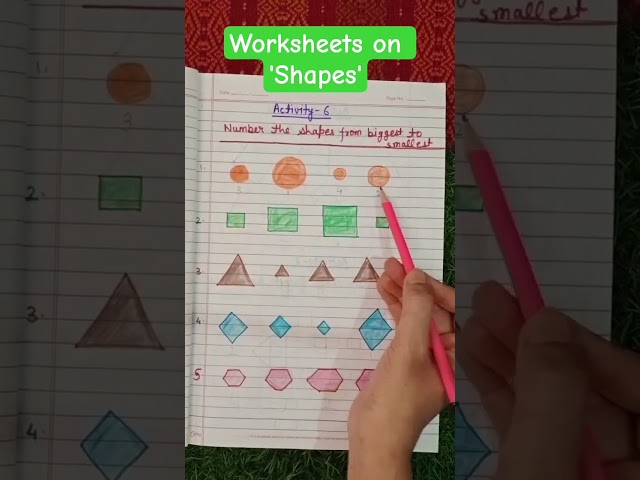 Engage your little ones with our 'Shapes' worksheets designed for Grade 1 & 2 kids 👍 #sudarshankids