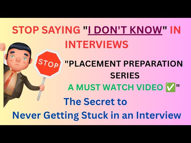 How to Answer in Interviews When You Don't Know the Answer | Secret to Never get Struck in Interview