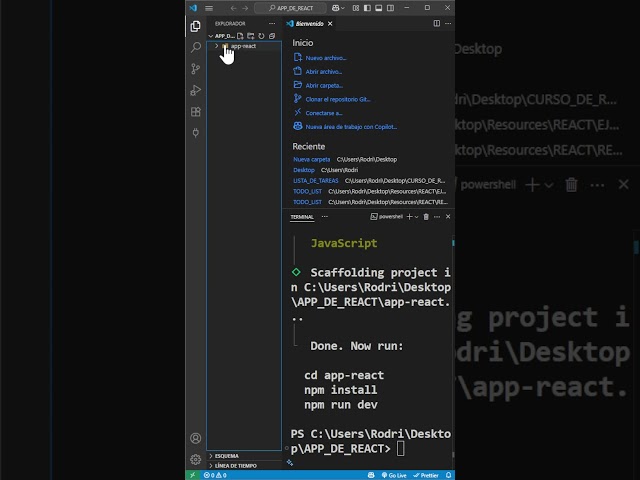 How to create a React project using Vite #react #javascript