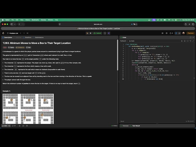 No Sound Leetcode 1263: Minimum Moves to Move a Box to Their Target Location