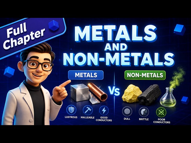 Metals and Non-Metals | Full Chapter (3D Animated Explanation, Chapter 8)