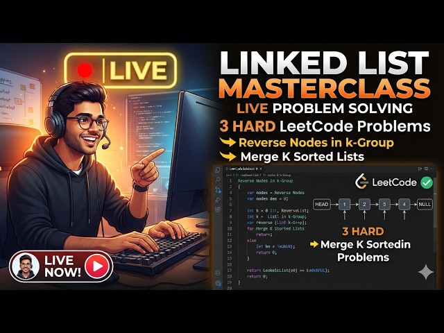 Solving Linked List Problems Live | LeetCode JAVA DSA Tutorial