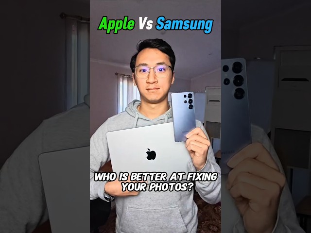 Apple AI vs Samsung AI - who can edit a face better? #appleai #samsungai  #aicomparison