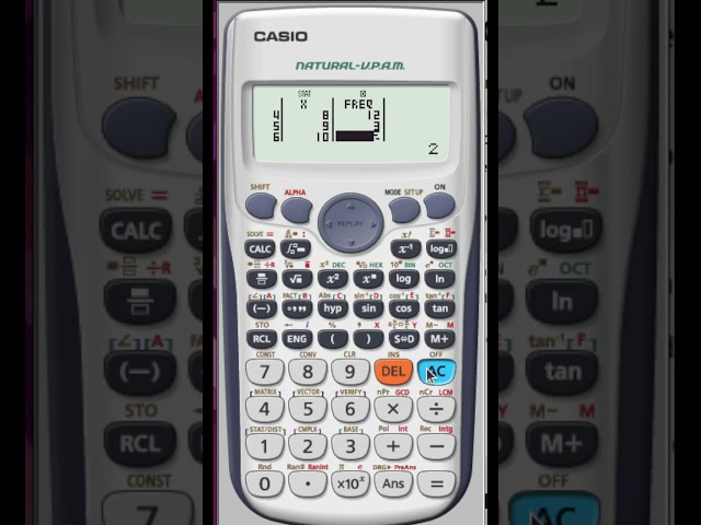 calculating median from frequency table using a #scientificcalculator #igcsemath