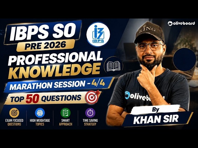 IBPS SO IT Prelims Professional Knowledge Marathon Session 4/4 | Top 50 Questions | Oliveboard