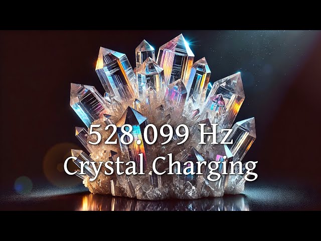 Crystal Cleansing & Charging Music | 528.099 Hz Precise Frequency