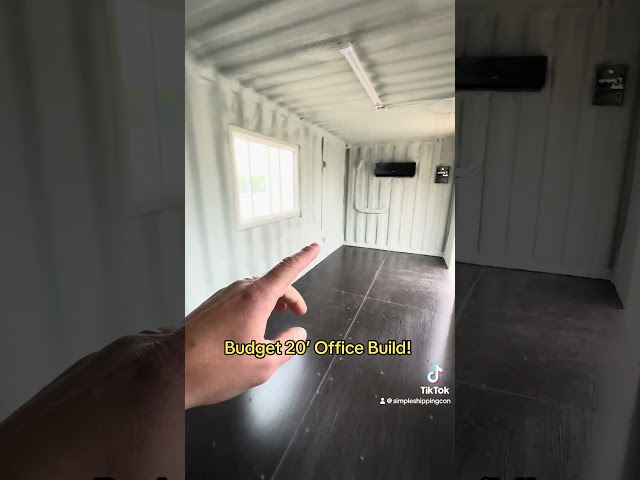 Budget 20’ Office Build that Functions Perfect and is Super Efficient! #shippingcontainer #tinyhouse