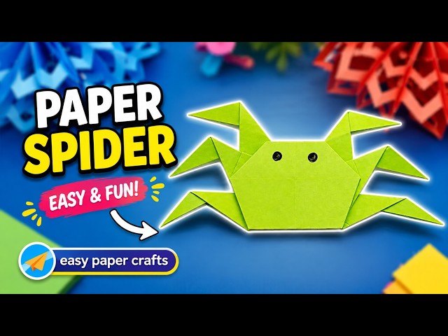 How to Make a Paper Spider 🕷️ Easy Origami Spider Tutorial Step by Step | DIY Paper Spider Craft