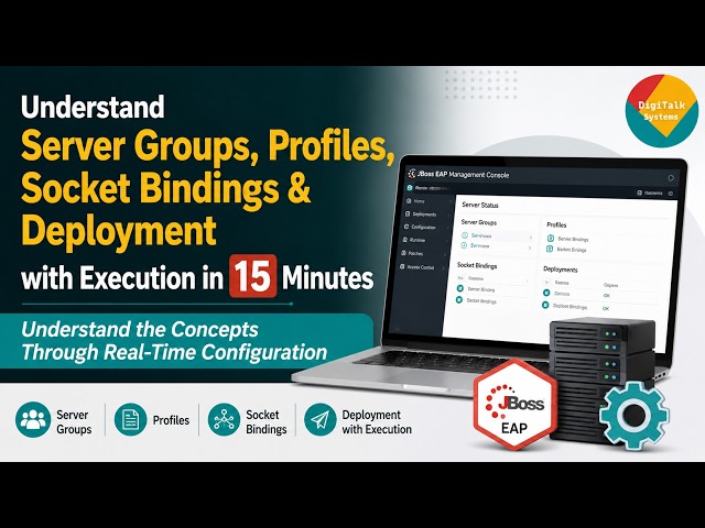 Understand Server Groups, Profiles, Socket Bindings & Deployment with Execution in 15 Minutes