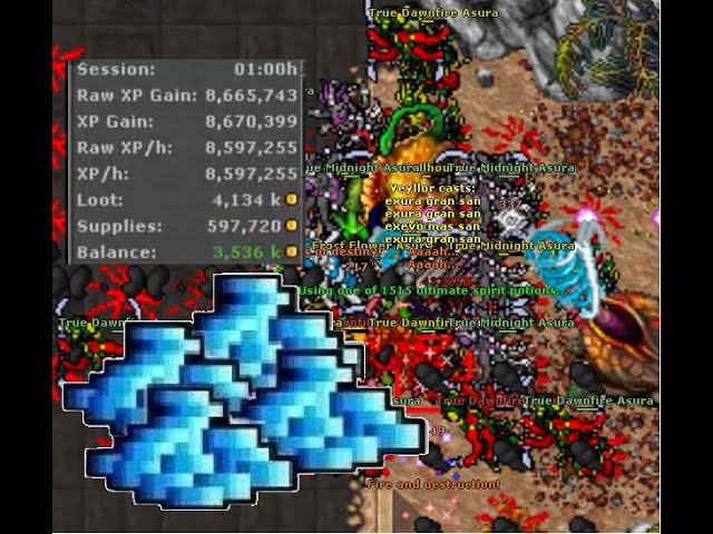 Paladin level 2000 True Asura Solo! 3.5kk+ Profit/h - Tibia Global