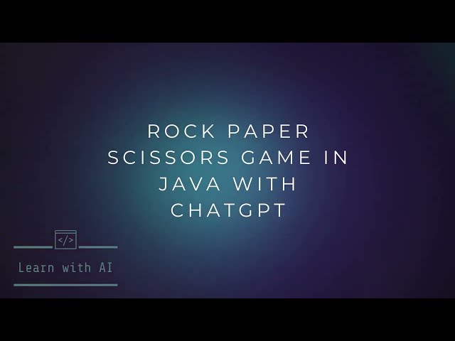 🔥 Rock Paper Scissors Game in Java with AI | Master Java Programming with the Power of AI! 🔥