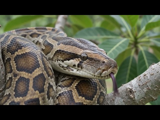 Indian Rock Python (Python molurus) 🐍 | India's Giant Python!