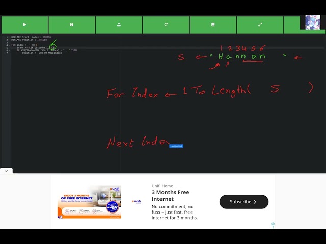 Cambridge 9618 Pseudocode | String Manipulation, File Handling, Records & Arrays Hannan Class 6