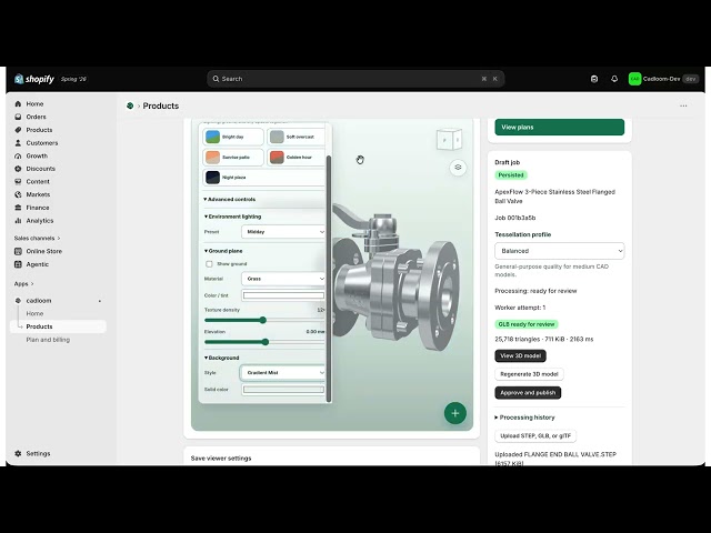 Cadloom Demo: Turn CAD Files into Interactive 3D Products on Shopify