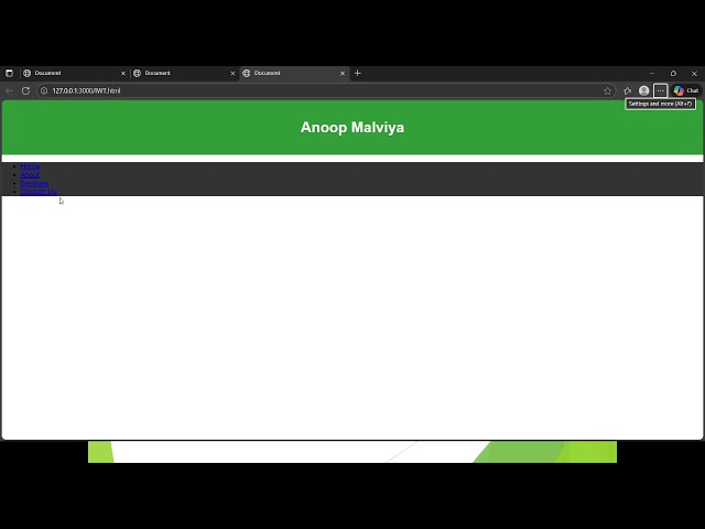 Website's webpage And Layout Design using html and css