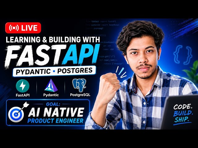 Learning FastAPI to Become an AI Native Product Engineer | Live (Pydantic, SQLAlchemy & PostgreSQL)