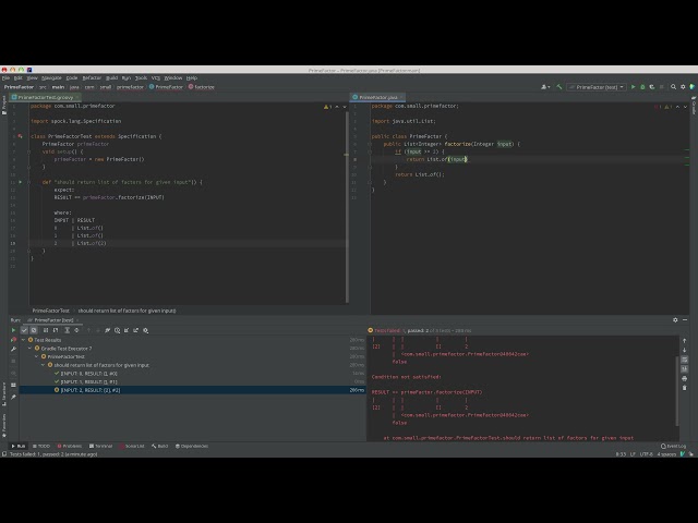 TDD Java Kata PrimeFactor