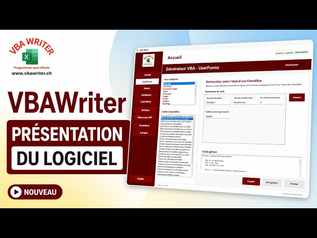 VBAWriter: The software that writes your VBA code automatically