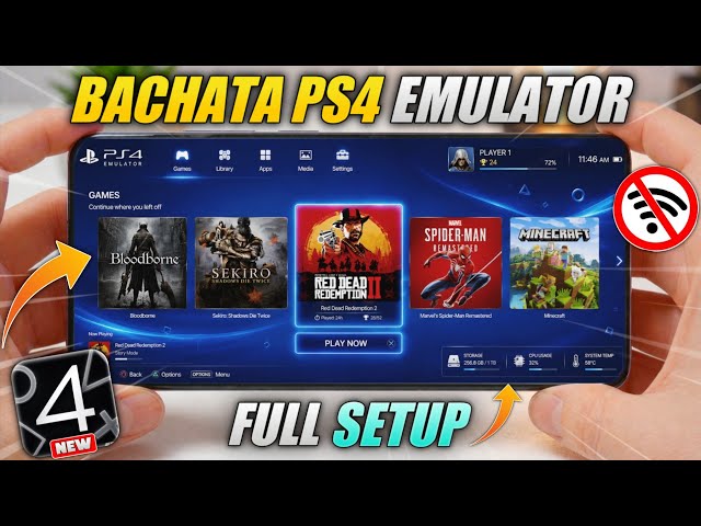 Bachata S4 Emulator Full Setup - Best settings 🔥| Best PS4 Emulator for Android! 2026 🎮