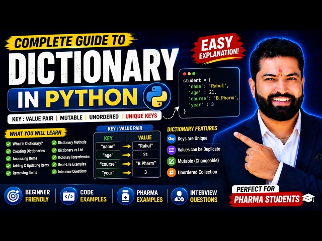 Python Dictionary Explained in One Video | Dictionary Methods & Operations | Python for Beginners