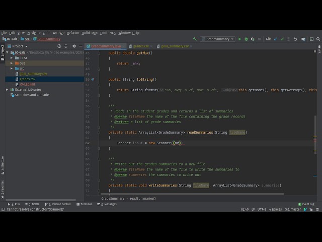 Detailed example of reading CSV file with Java and Scanner Class