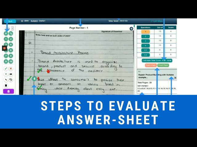 Steps to Evaluate Answer Sheet using Eklavvya OSM Onscreen Evaluation System | Eklavvya