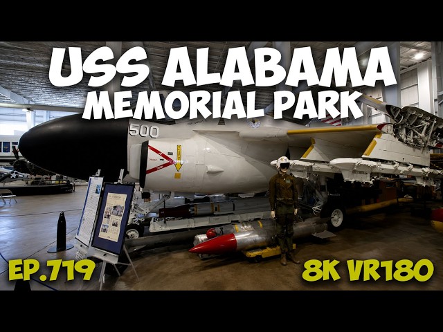 USS Alabama Battleship Memorial Park: Aircraft Hanger ep.719 Part 1 #8k #vr180 #3d #travel #history
