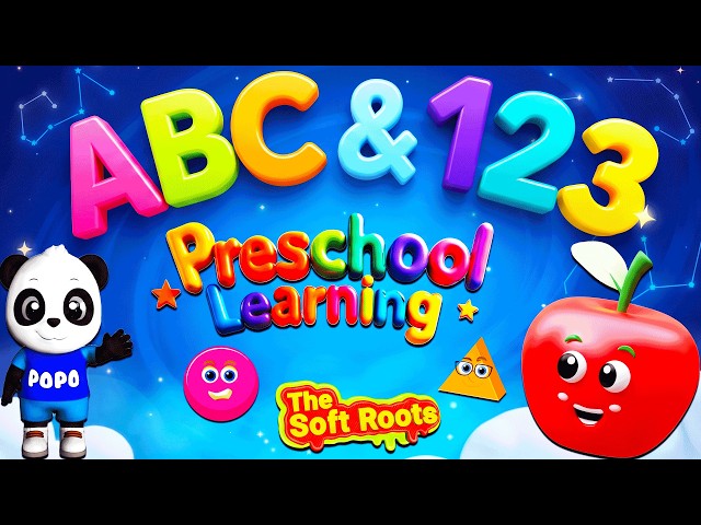 Preschool Learning activities for 3 year olds at home | Learn ABC Phonics Shapes Numbers Colors 🌈