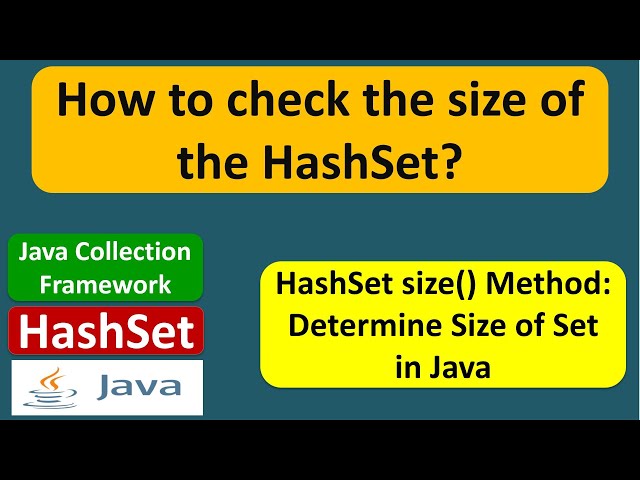 How to check the size of the HashSet? | HashSet (Size) | Java Collection Framework