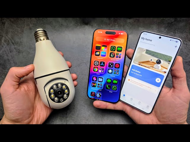Bulb Security Camera Phone APP + How to Connect & Pair WiFi CCTV with App - Android & iPhone iOS