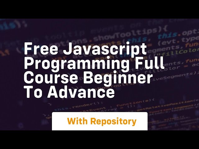 Free javascript programming full course beginner to advance