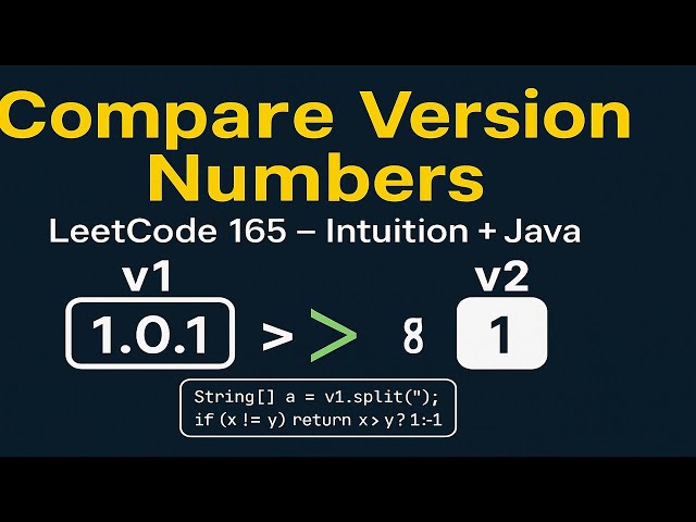 Leetcode 165. Compare Version Numbers