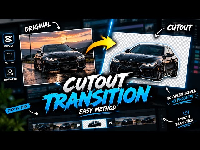 HOW TO MAKE A CUTOUT TRANSITION IN CAPCUT! 🔥 | EASY TUTORIAL