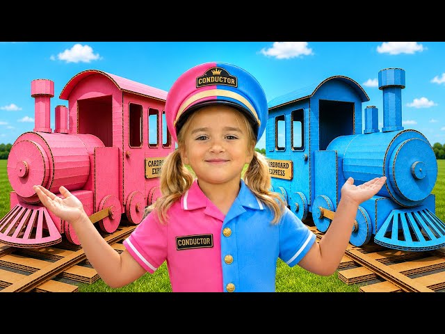 Cardboard Train for children with Alice