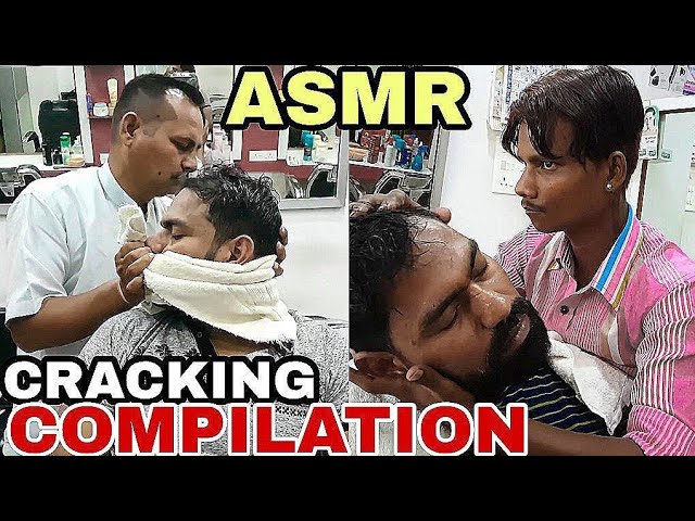 Skin cracking, neck cracking, fingures, elbow cracking compilation by Master cracker & Indianbarbers