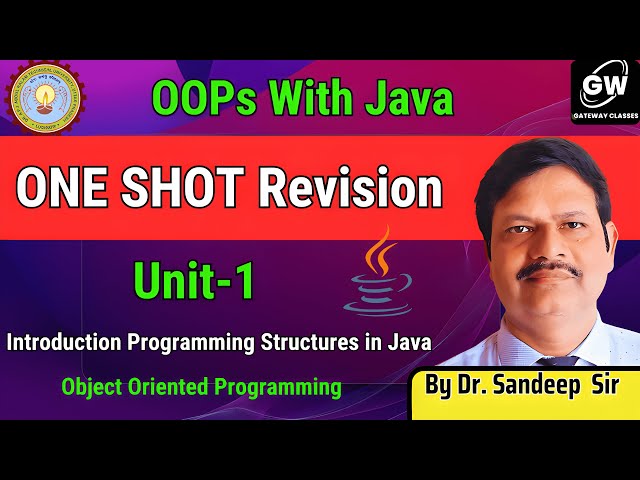 Java Unit-1 ONE SHOT Gateway Classes AKTU