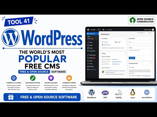 Tool 41 - WordPress: The World's Most Popular Free CMS | Free & Open Source Software | Uplatz