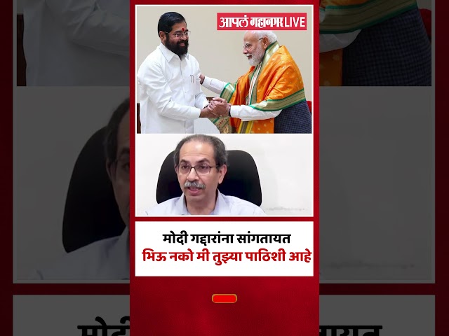 मोदी गद्दारांना सांगतायत भिऊ नको मी तुझ्या पाठिशी आहे | Uddhav Thackeray l #shortvideos