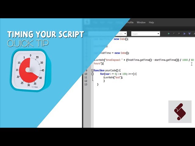 ExtendScript QuickTip - Timing Your Script